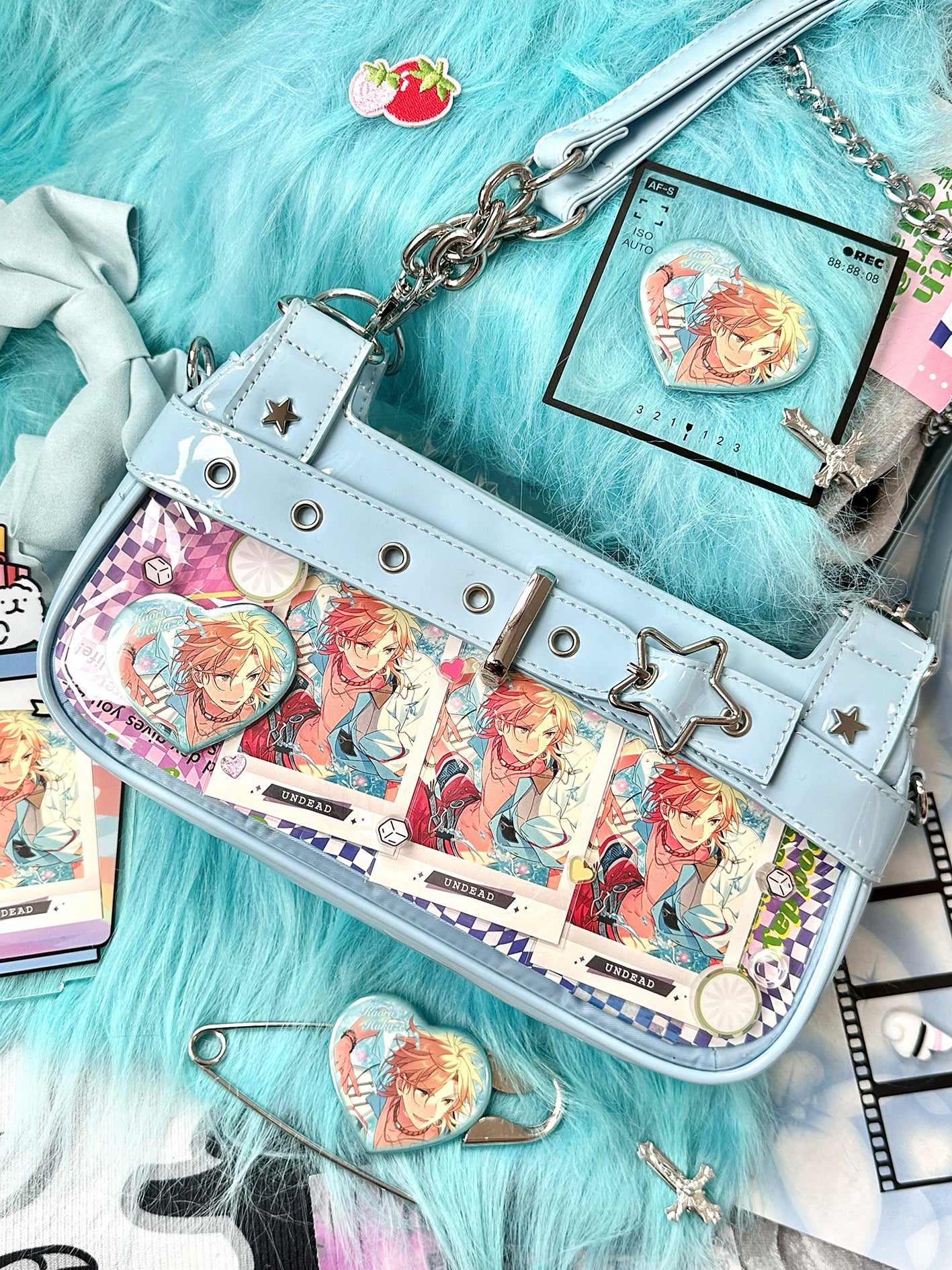 【お試し価格！】 バッグ］缶バッジ 痛バッグ candymoon – 【QF7GCB】 トートバッグ アイドル