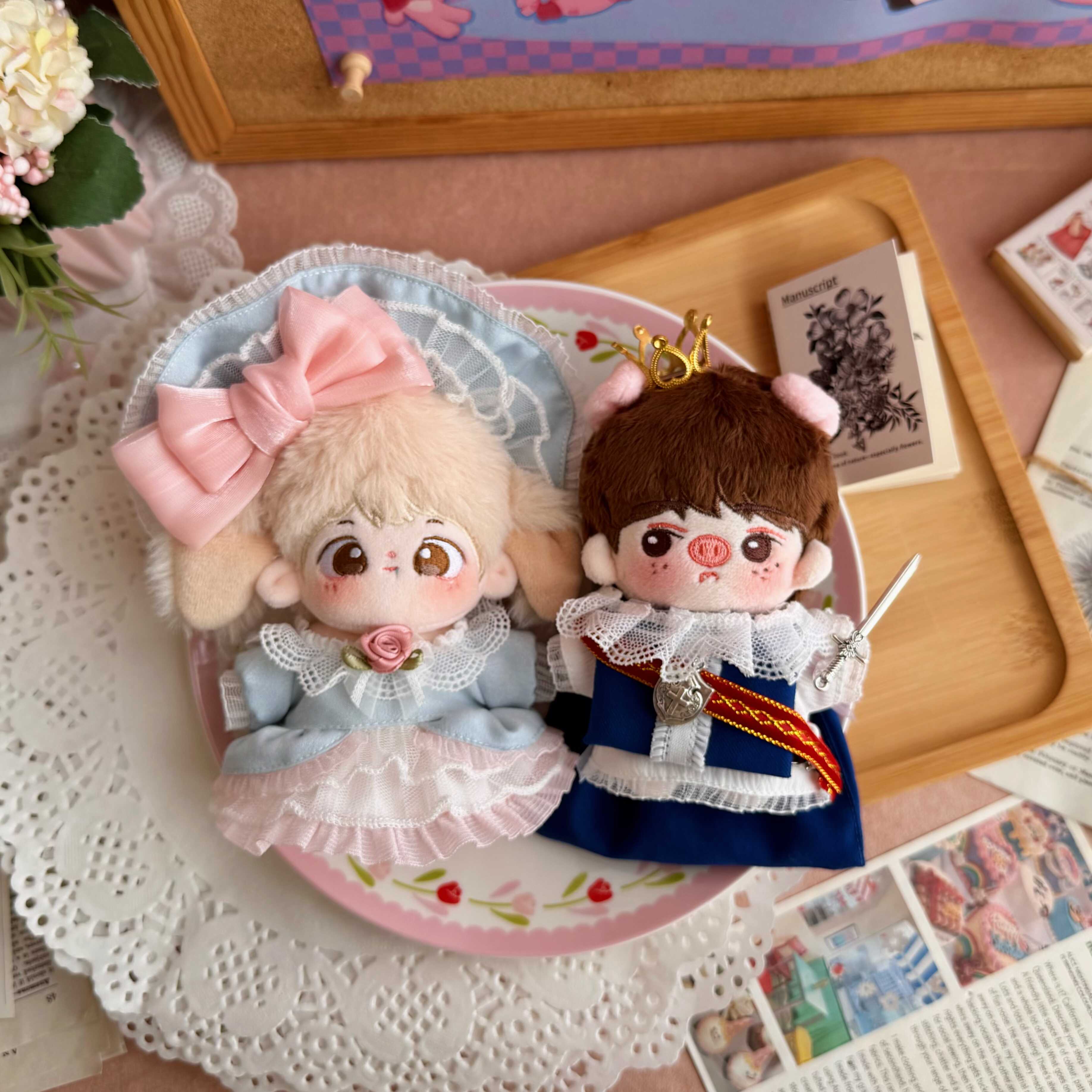 ぬい服　オーダー見本　装飾用　薔薇モチーフ見本 ぬい服］10cm 無属性 ぬいぐるみ用 お洋服【蔷薇】 – candymoon