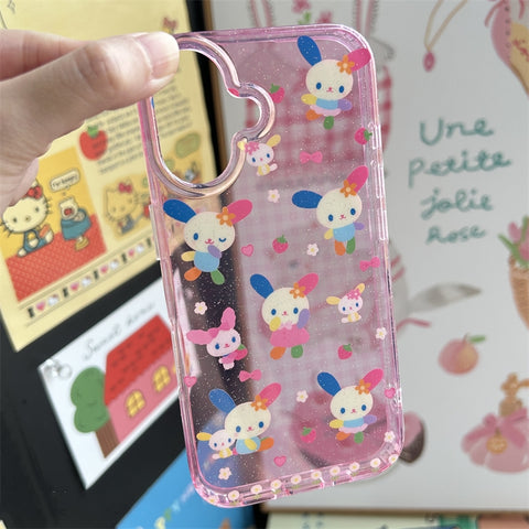 ［サンリオ］ウサハナ iPhone ケース 13 14 15 16【N4E5H4】