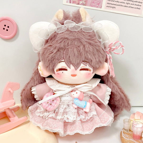おすわりぬい服　10cm 用　ピンク✖️白　水色✖️白 おすわりぬい服 10cm 用 ピンク✖️白 水色✖️白