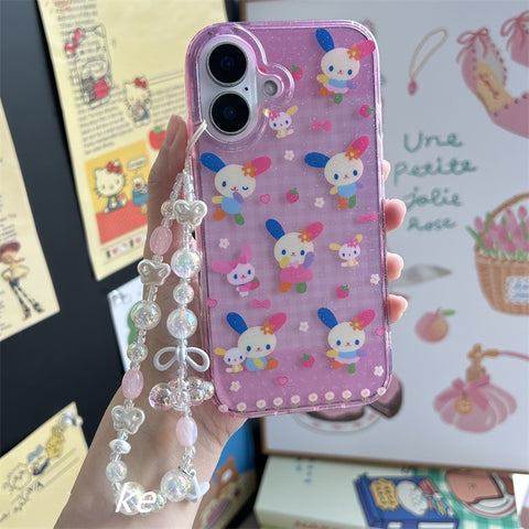 ［サンリオ］ウサハナ iPhone ケース 13 14 15 16【N4E5H4】