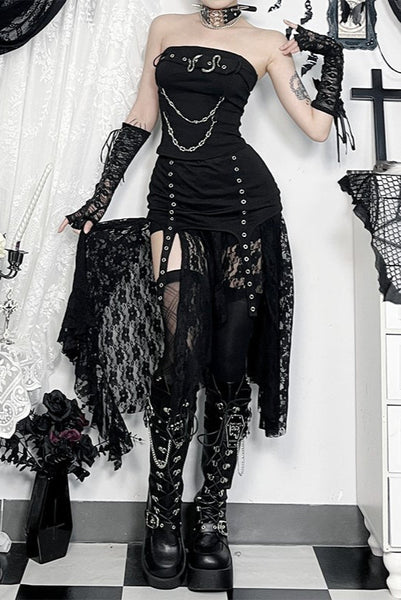 90s稀少！極品y2k和柄アシメスカート2wayビスチェワンピース/セット品 ビビッドレディ VIVIDLADY タイダイ柄キャミソールロング