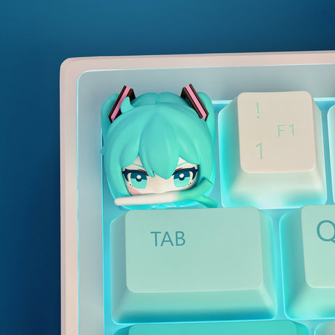 ［初音ミク］樹脂 手作り キーキャップ メカニカルキーボード