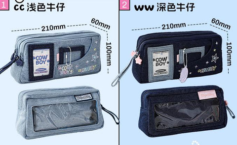 ［推し活グッズ］デニム 痛バッグ ペンケース【X2W6P1】