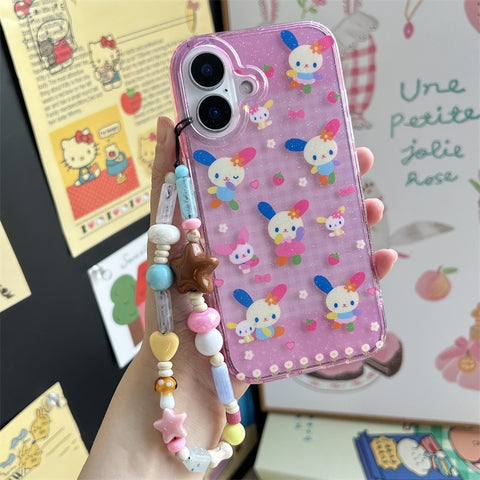 ［サンリオ］ウサハナ iPhone ケース 13 14 15 16【N4E5H4】