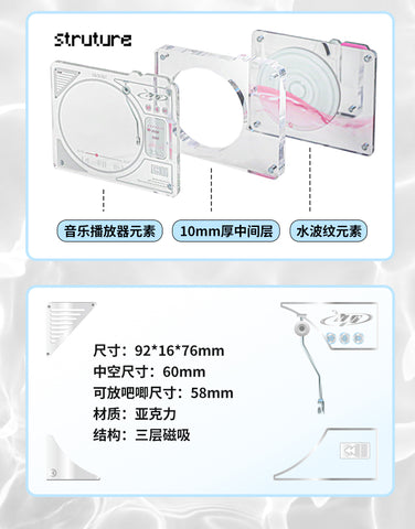 ［推し活グッズ］缶バッジ用 アクリルフレーム 58mm【I6Z2F2】