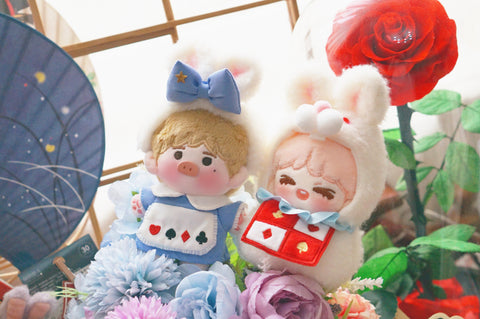 ［ぬい服］10cm 無属性 ぬいぐるみ用 お洋服【白兔】