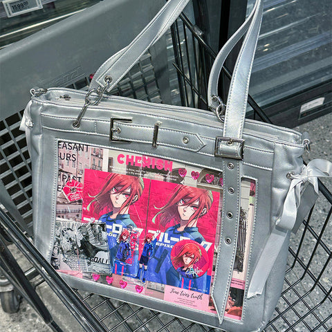［バッグ］缶バッジ用 痛バッグ 2way ショルダーバッグ【S0F5X5】