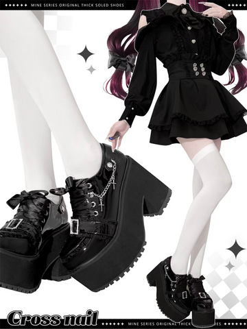 ［靴］地雷系 量産型 バックル パンプス【73SCC5】