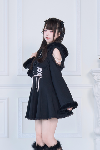 ［ファッション］地雷系 量産型 オフショル ワンピース【BKZ7TH】