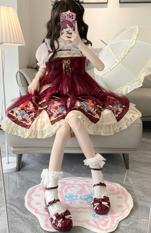 ［靴］ロリータ 姫 リボン ローヒール パンプス 全5色