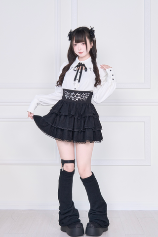 ［ファッション］地雷系 量産型 クロス ブラウス【C48YIC】