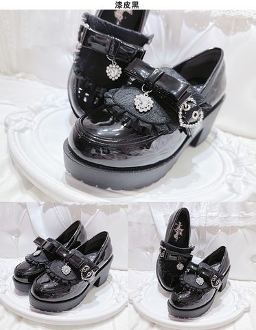 ［靴］地雷系 量産型 厚底 シューズ【G5I4PO】