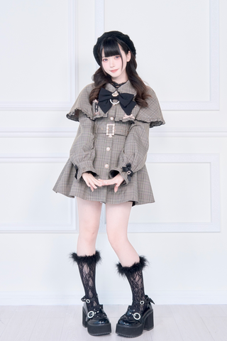 ［ファッション］地雷系 量産型 ケープトレンチコート【WMS1MC】