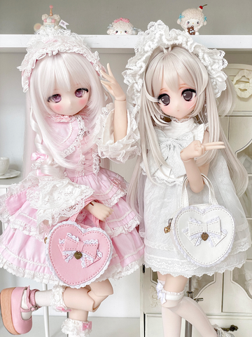 ［BJD服］1/4 1/6 ドール用 ハート トートバッグ【VTSJN0】