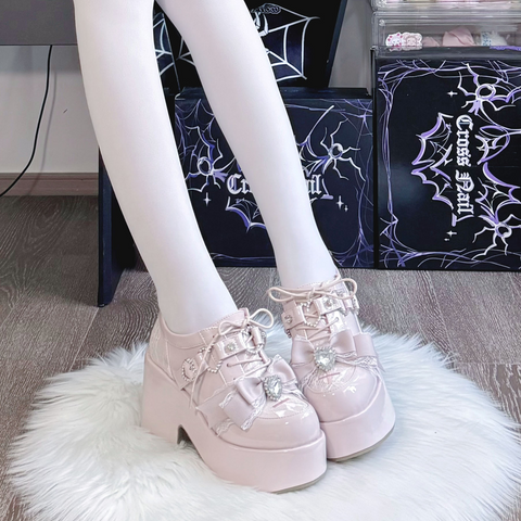 ［靴］地雷系 量産型 リボン フォームシューズ【2TY4S7】