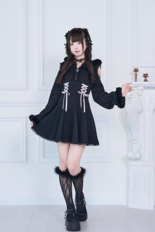 ［ファッション］地雷系 量産型 オフショル ワンピース【BKZ7TH】