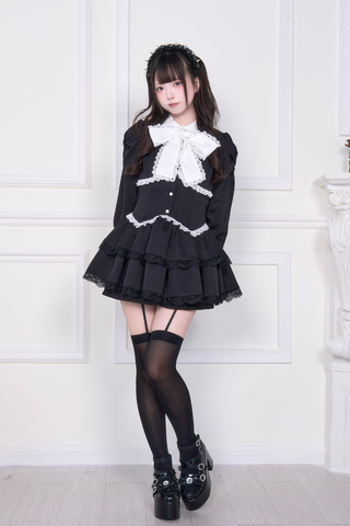 ［ファッション］地雷系 リボンワンピース+パンツ セットアップ【I610XR】