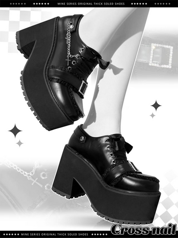 ［靴］地雷系 量産型 バックル パンプス【73SCC5】