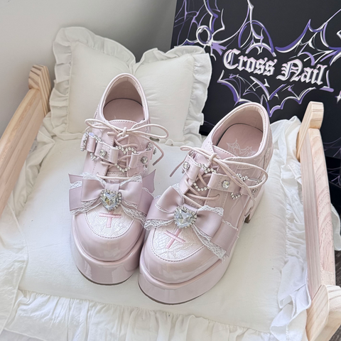 ［靴］地雷系 量産型 リボン フォームシューズ【2TY4S7】