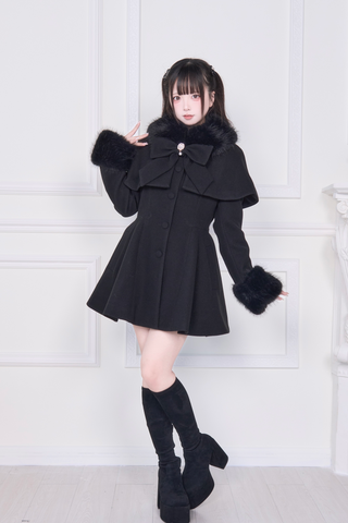 ［ファッション］地雷系 ビッグリボンフレアコート【Z834PJ】