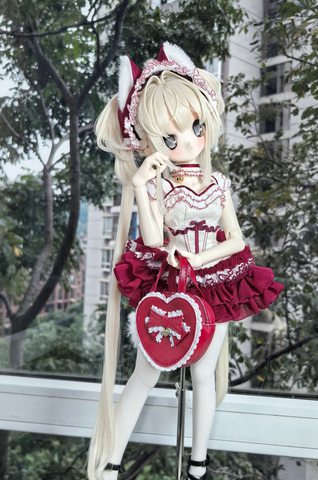 ［BJD服］1/4 1/6 ドール用 ハート トートバッグ【VTSJN0】