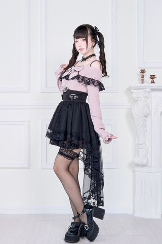 ［ファッション］地雷系 量産型 フェイクレイヤード ワンピース【PK2M2X】