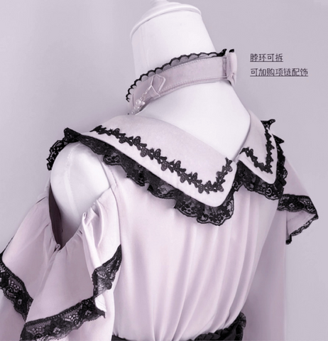 ［ファッション］地雷系 長袖 オフショル ブラウス【恋爱契约】