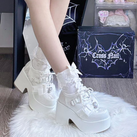 ［靴］地雷系 量産型 リボン フォームシューズ【2TY4S7】