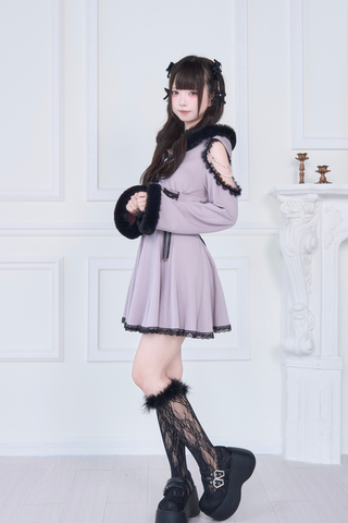 ［ファッション］地雷系 量産型 オフショル ワンピース【BKZ7TH】