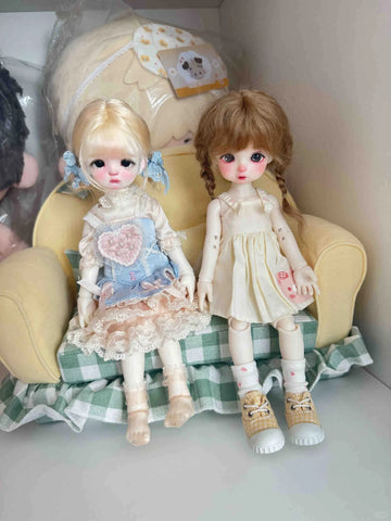 ［BJD小物］1/3 1/4 1/6 1/8 1/12 ドール用 手作り ソファー【2SQ7IT】