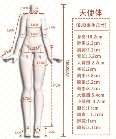 ［BJD］天使体 ドール ブラインドドール 中身指定【四季喫茶物语】