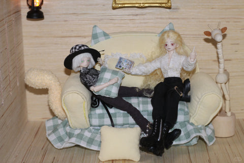 ［ぬい小物］10/15/20cm labubu 無属性 ぬいぐるみ用 ソファー【沙发】