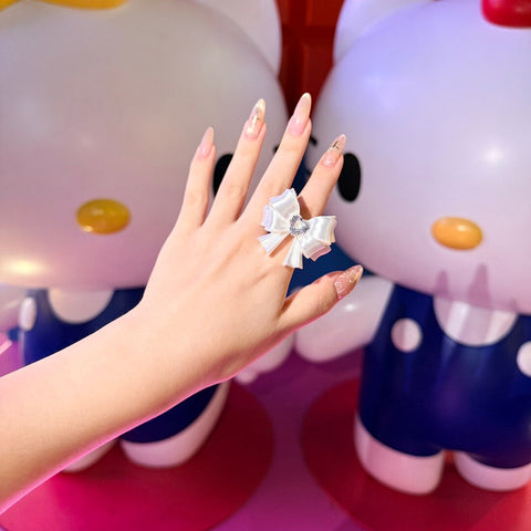 ［ファッション］3Dプリント リボン リング【1JXLNC】