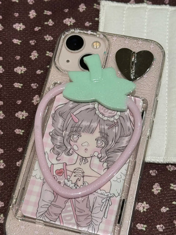 ［スマホケース ］手作り iPhone カード収納ケース マグネット付き【58C0J2】