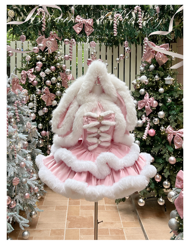 ［ファッション］ウサ耳ファーケープ＋ワンピース【GQ4W9Q】