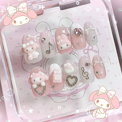 ［サンリオ］マイメロディ 手作り ネイルチップ【00YK2Q】