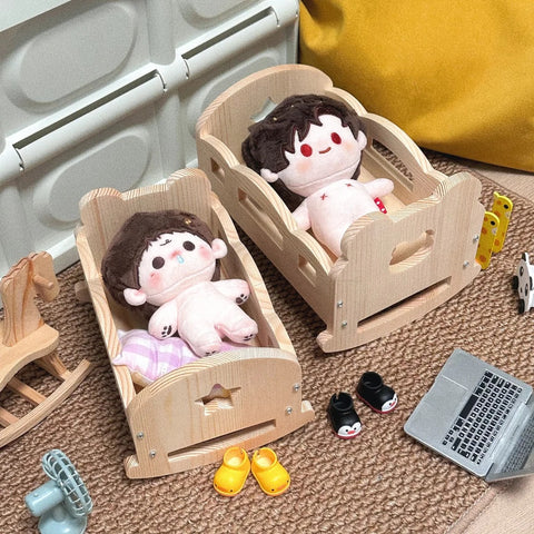 【受注予約】［ぬい小物］10/15/20cm 無属性 ぬいぐるみ用 ベッド【婴儿床】