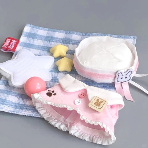 ［ぬい服］10cm 無属性 ぬいぐるみ用 お洋服【粉兔】