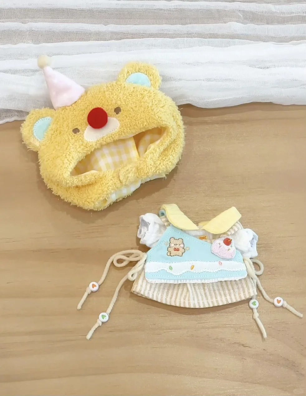 無属性ぬいぐるみ キャラメルクリーム カスタードクリーム ぬい服10cm メロンクリームソーダハット | takoyuka