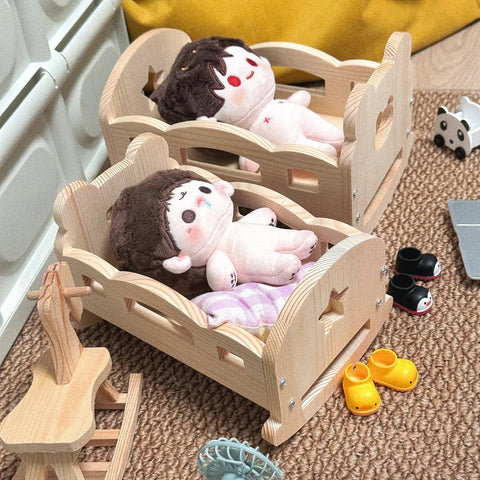 【受注予約】［ぬい小物］10/15/20cm 無属性 ぬいぐるみ用 ベッド【婴儿床】