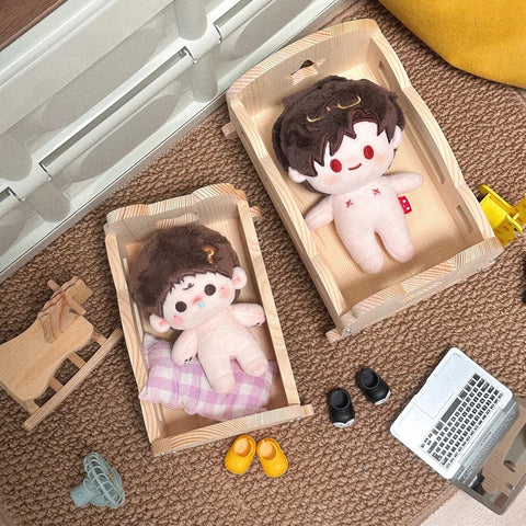 【受注予約】［ぬい小物］10/15/20cm 無属性 ぬいぐるみ用 ベッド【婴儿床】