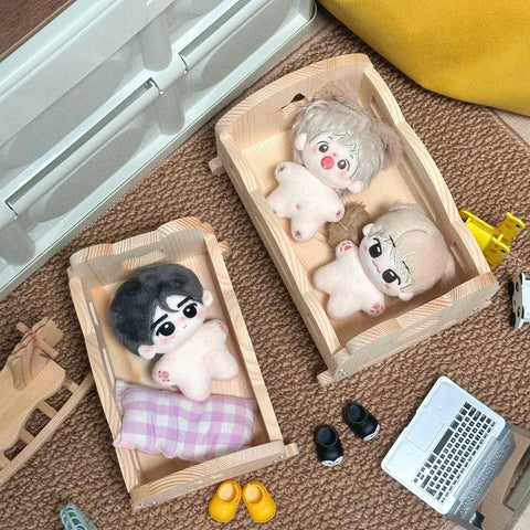 【受注予約】［ぬい小物］10/15/20cm 無属性 ぬいぐるみ用 ベッド【婴儿床】