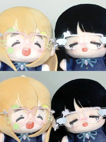 ［ぬい小物］10cm 無属性 ぬいぐるみ用 アクリル眼鏡【眼镜】