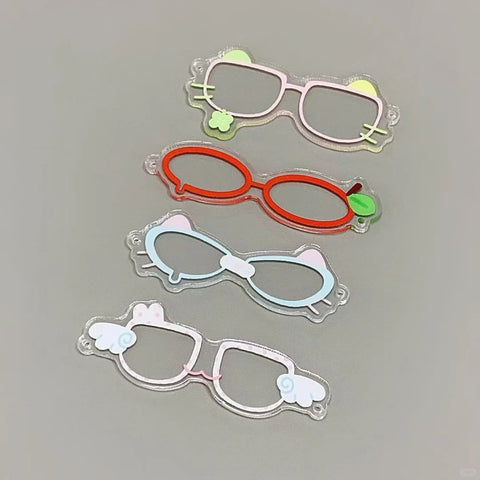 ［ぬい小物］10cm 無属性 ぬいぐるみ用 アクリル眼鏡【眼镜】