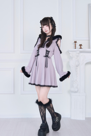 ［ファッション］地雷系 量産型 オフショル ワンピース【BKZ7TH】