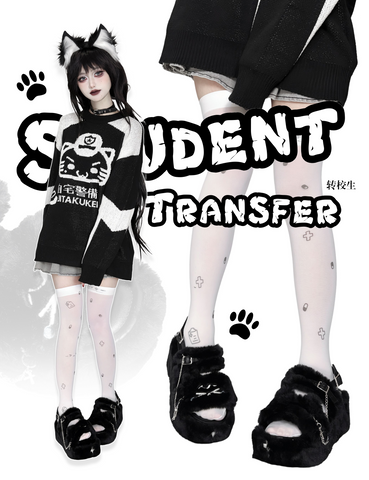 ［靴］サブカル ファー 厚底 サンダル【VS64EF】