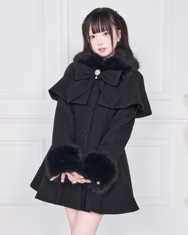 ［ファッション］地雷系 ビッグリボンフレアコート【Z834PJ】