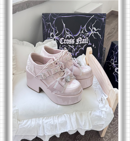 ［靴］地雷系 量産型 リボン フォームシューズ【2TY4S7】