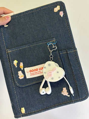 ［スマホグッズ］3Dプリント 有線イヤホン 収納 キーホルダー【JZ9Q3O】